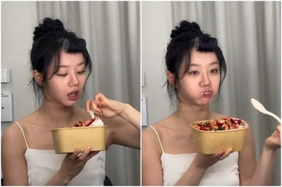 혜리, 121억 건물주도 먹는 건 똑같아…입에 크림이 덕지덕지