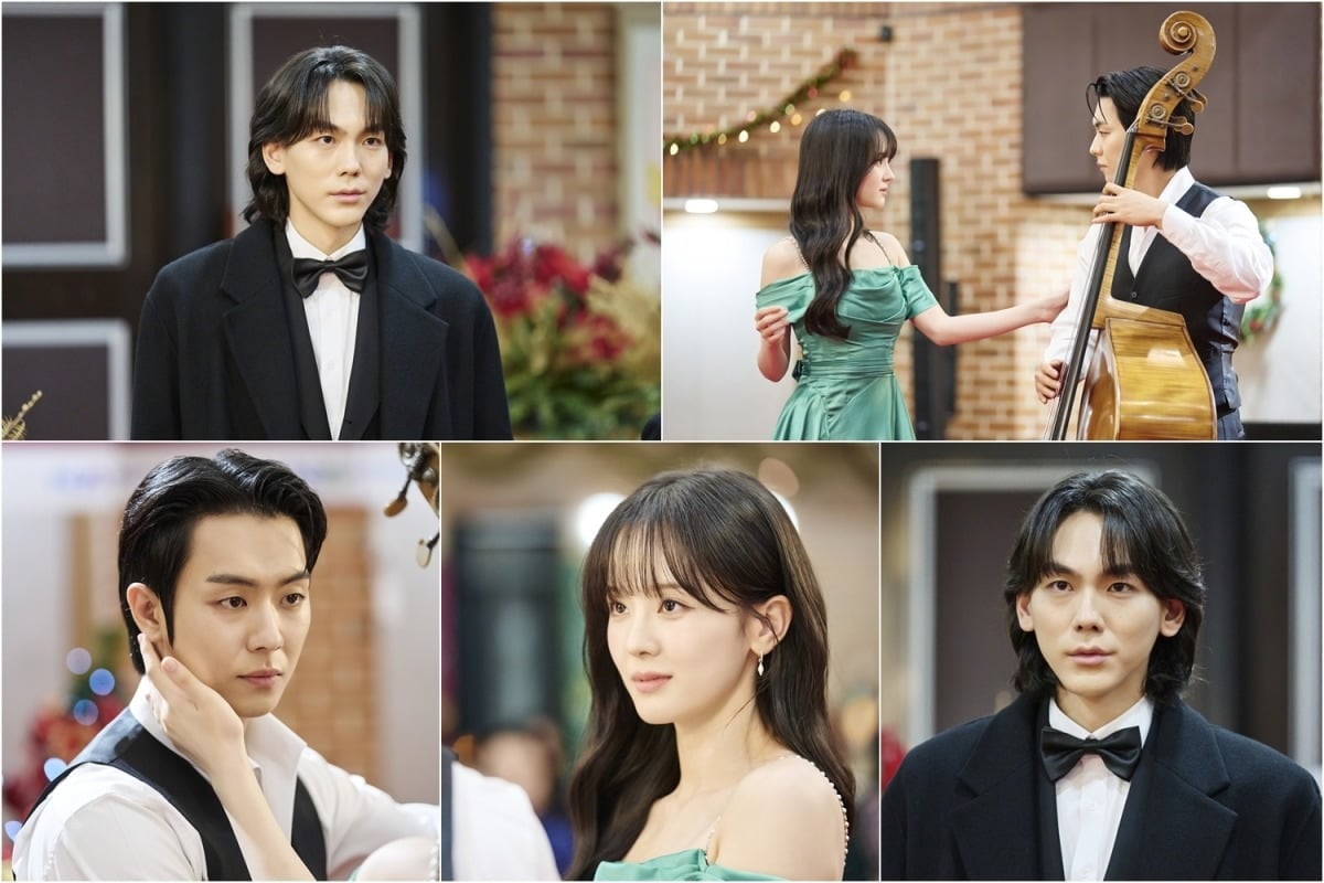 1000억대 자산가 하용중에게 플러팅을 날리는 톱스타 모모와 두 사람을 바라보는 의사 신주신./사진제공=TV조선 '닥터신'