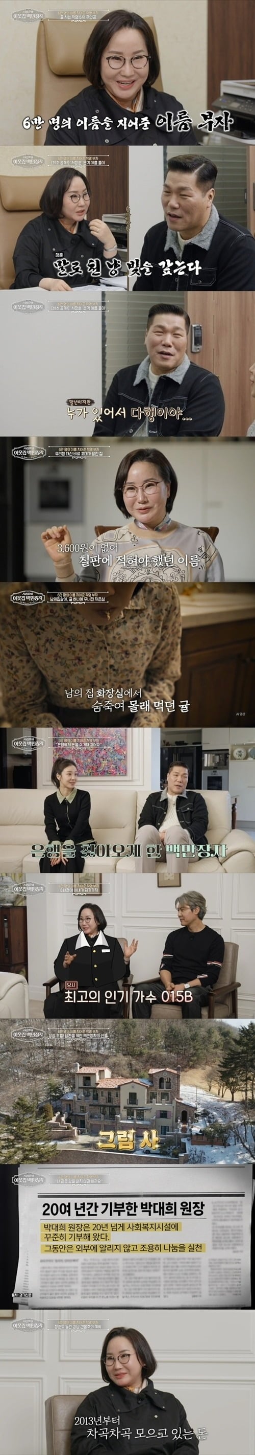 방송인 서장훈이 작명가 박대희의 기부 액수에 놀랐다 / 사진 제공= EBS '서장훈의 이웃집 백만장자'