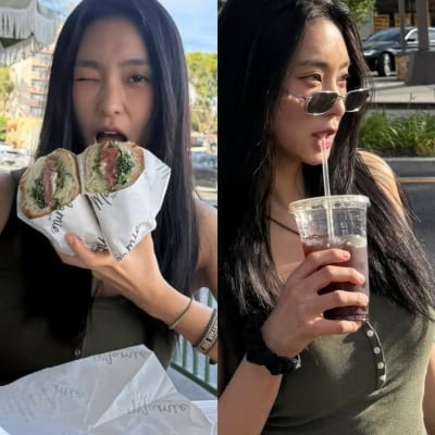씨스타 보라, 얼굴보다 큰 샌드위치 먹다니…몸매는 변함없이 '핫걸'