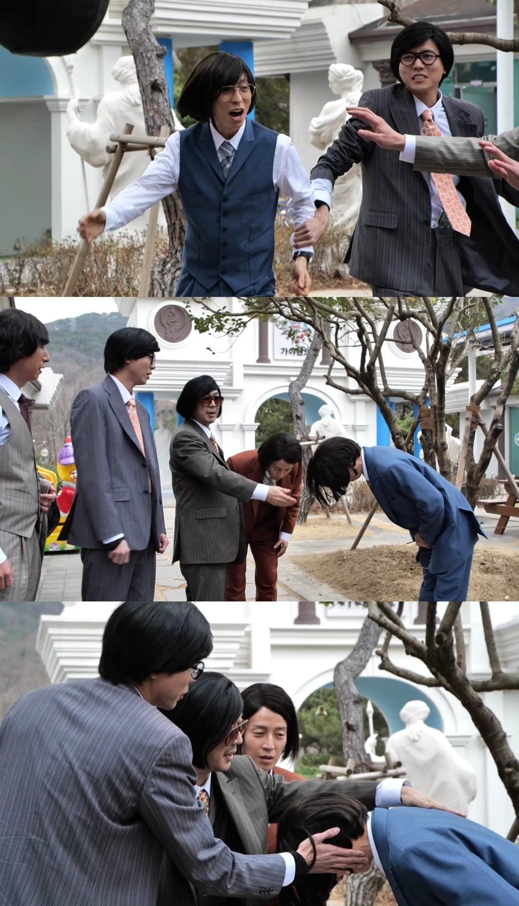 '놀면 뭐하니?'에서 고개를 숙인 유재석 / 사진제공=MBC