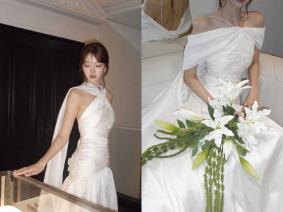 김혜진, 웨딩드레스 입고 새 소식 전했다…손에는 빛나는 반지 "결혼하고파"