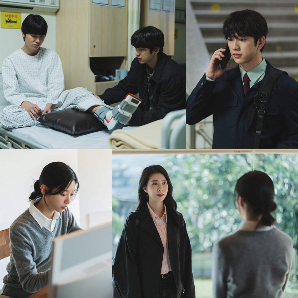 '샤이닝'에서 다친 동생의 곁을 지키는 박진영, 새엄마를 만난 김민주/사진제공= SLL, 카카오엔터테인먼트