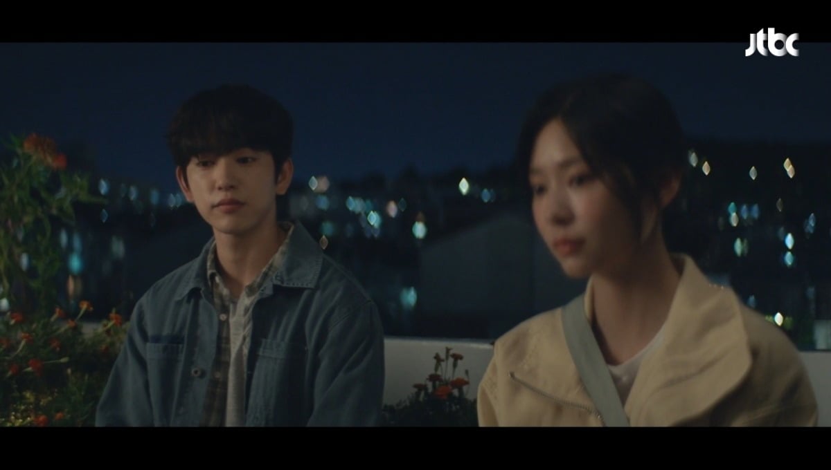 박진영과 김민주, 서울 하늘 아래 다시 시작된 연애. 사진 = JTBC '샤이닝' 캡처
