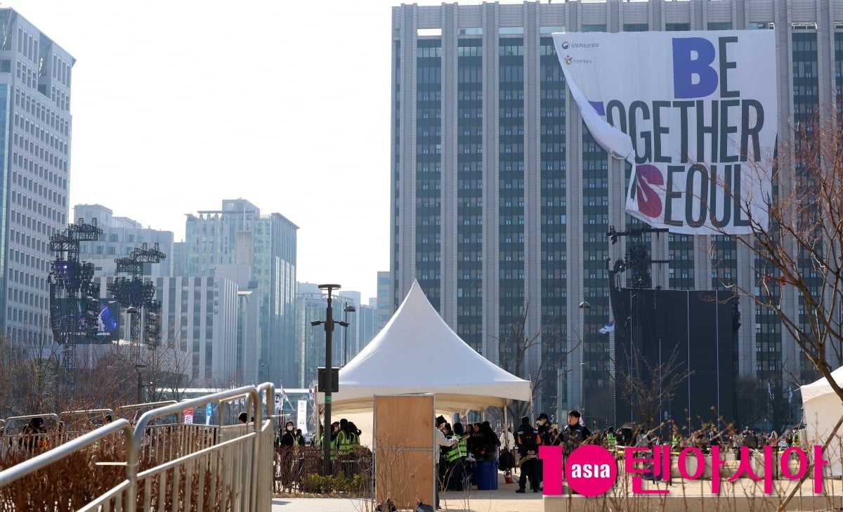 BTS 아리랑(ARIRANG) 광화문 컴백 공연 준비완료[TEN포토+]