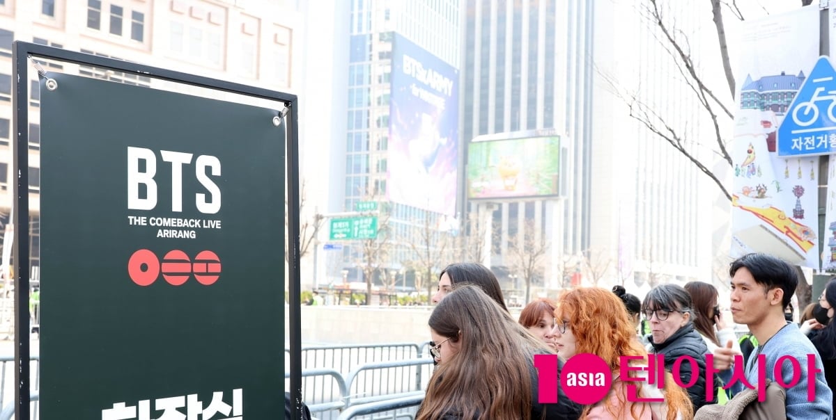 BTS 아리랑(ARIRANG) 컴백 하는 광화문 현장[TEN포토+]