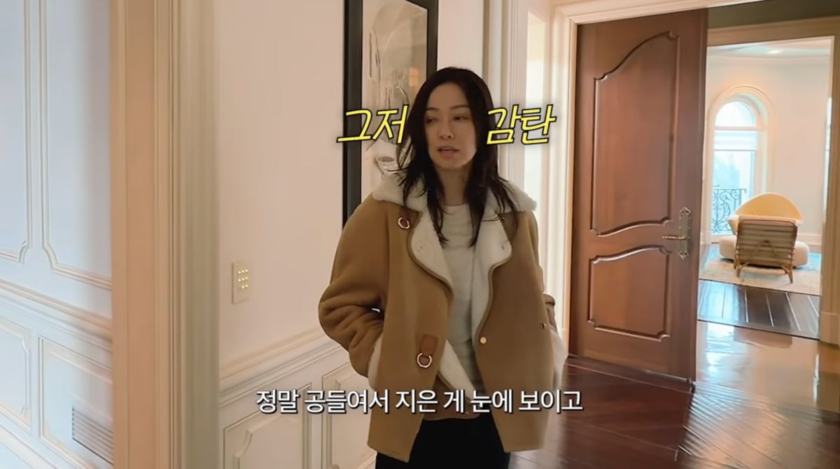 손태영, 권상우 부부가 370억 원대 초호화 대저택을 둘러보며 감탄을 쏟아냈다. / 사진=손태영 유튜브