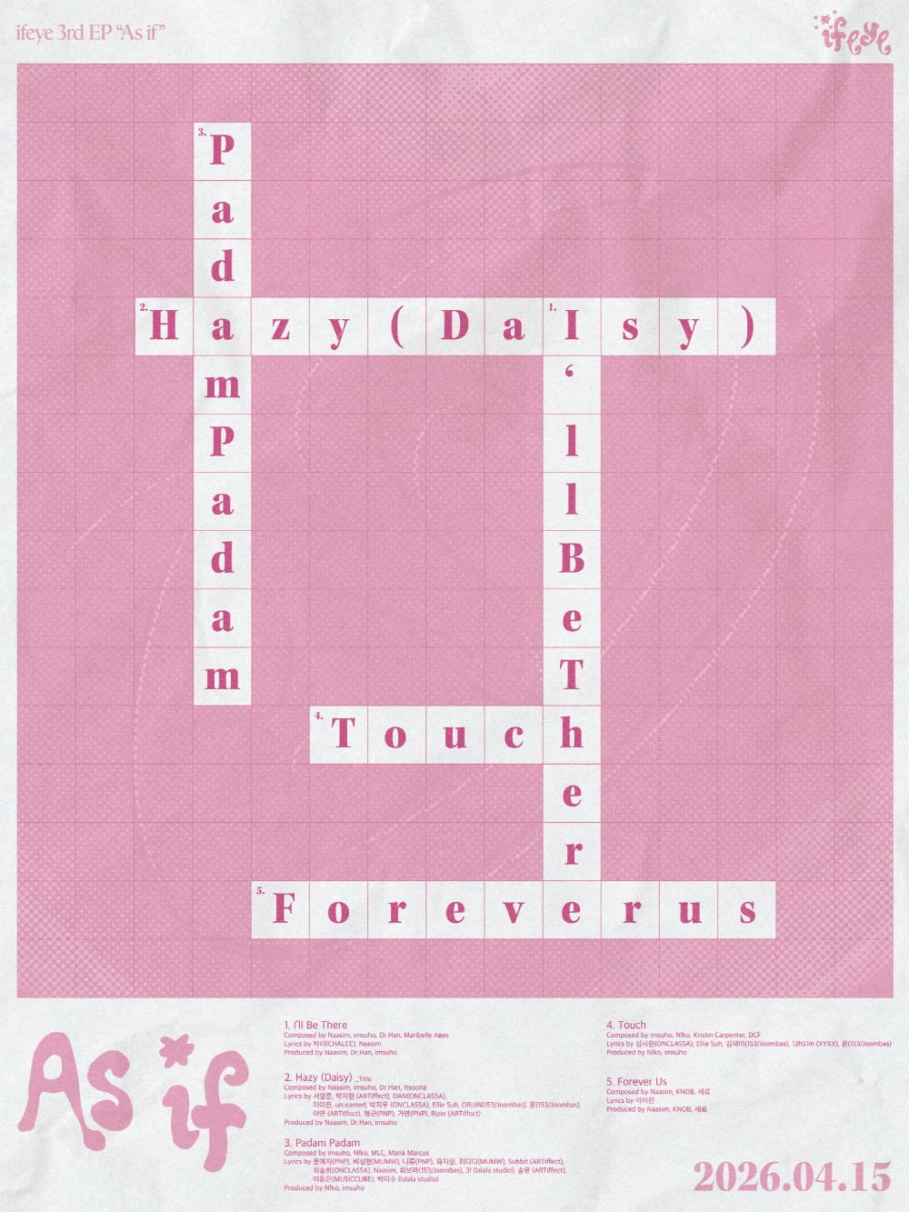 ifeye(이프아이)가 컴백일과 함께 새 앨범 트랙리스트를 공개했다 / 사진=하이헷엔터테인먼트