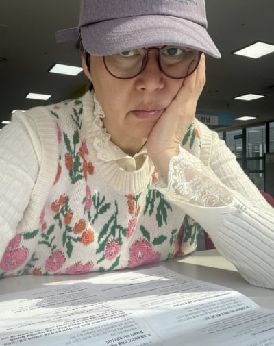 '유방암 투병' 박미선, 광고 위해 보험 공부 시작한 근황…"눈이 슬퍼 보여"