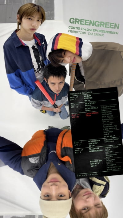 코르티스, 젠지美 뚝뚝 광각 셀피…메이크업 덜어낸 비주얼이 이 정도