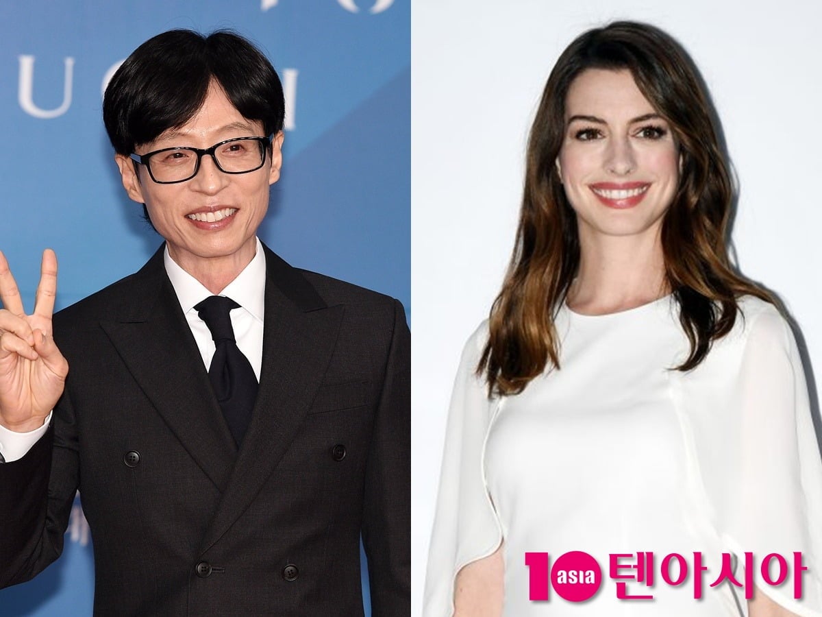 유재석, 앤 해서웨이./사진=텐아시아DB