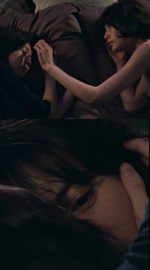 하지원과 나나가 한 침대에 누워있다. / 사진='클라이맥스' 5화 캡처