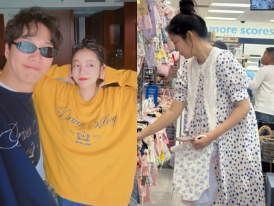 난임 극복한 문지인, 펑퍼짐한 옷 입고 태교여행서 아동복 쇼핑 중…"배가 조금 부족"