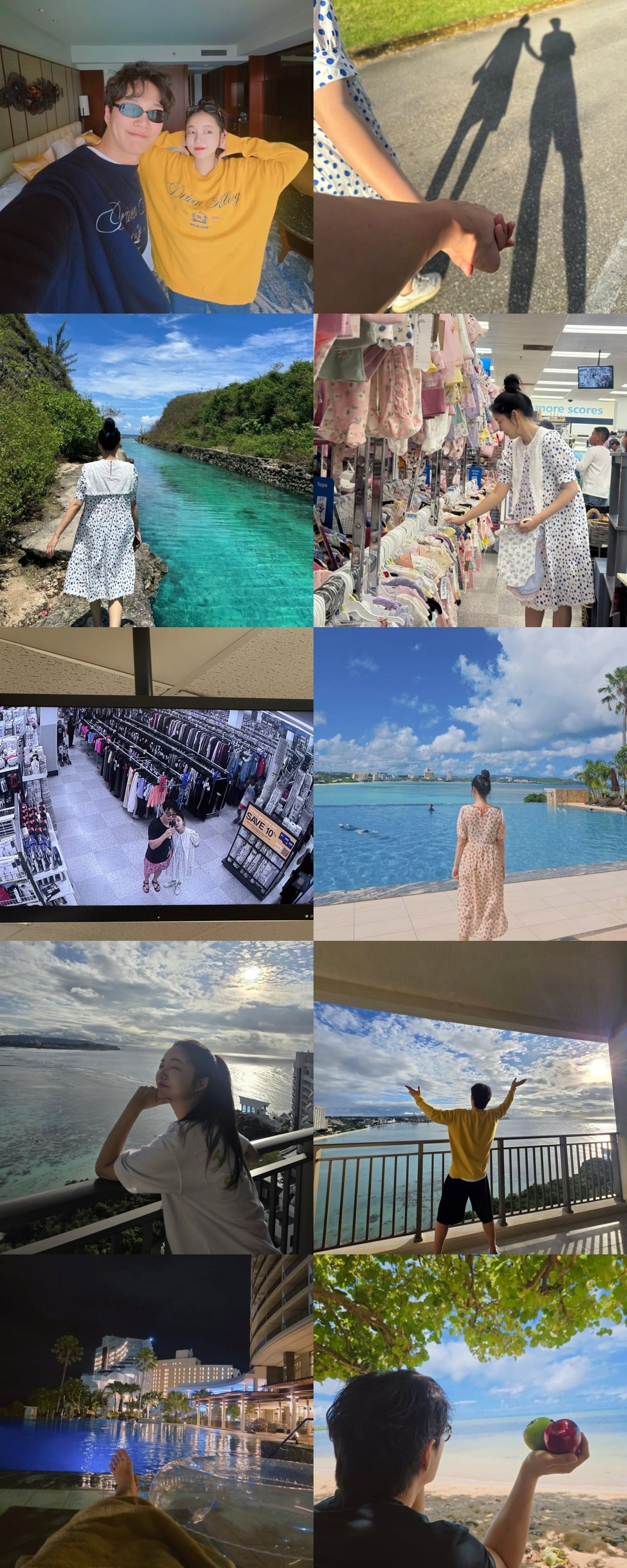 문지인, 김기리 부부가  괌으로 태교여행을 떠났다. / 사진=문지인 SNS