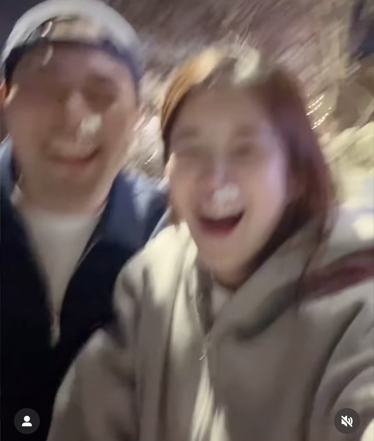 김승혜, 콧구멍에 벚꽃만 꽂아도 좋아…김해준과 불광천 데이트