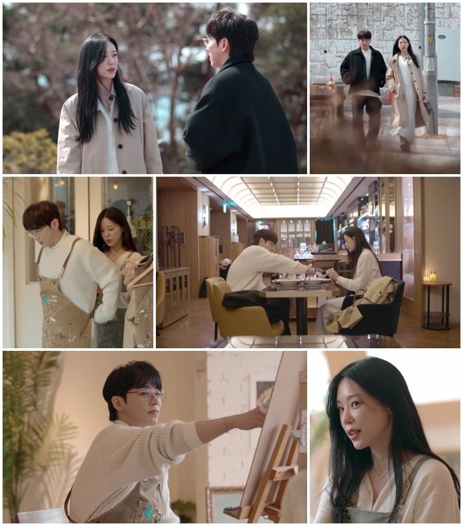 화방 데이트에 나선 진이한과 정이주./사진제공=채널A '신랑수업2'