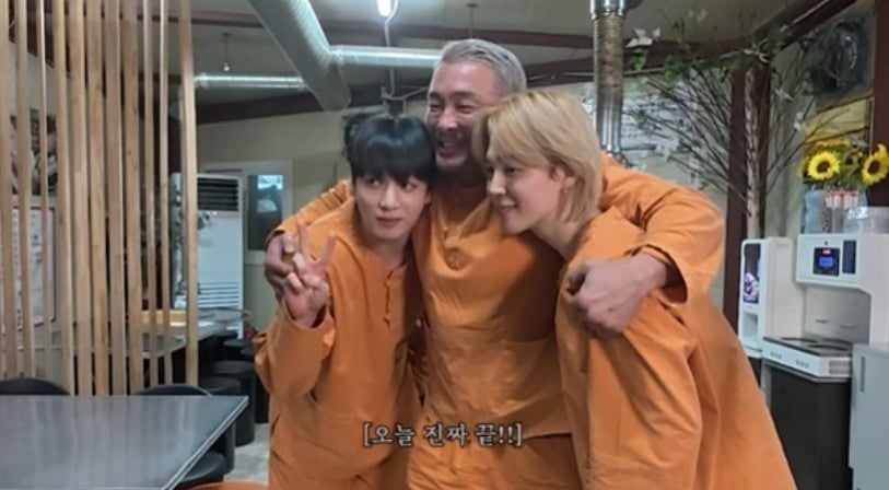 격투기 선수 출신 방송인 추성훈이 방탄소년단 정국, 지민과 만났다. / 사진=추성훈 유튜브 채널