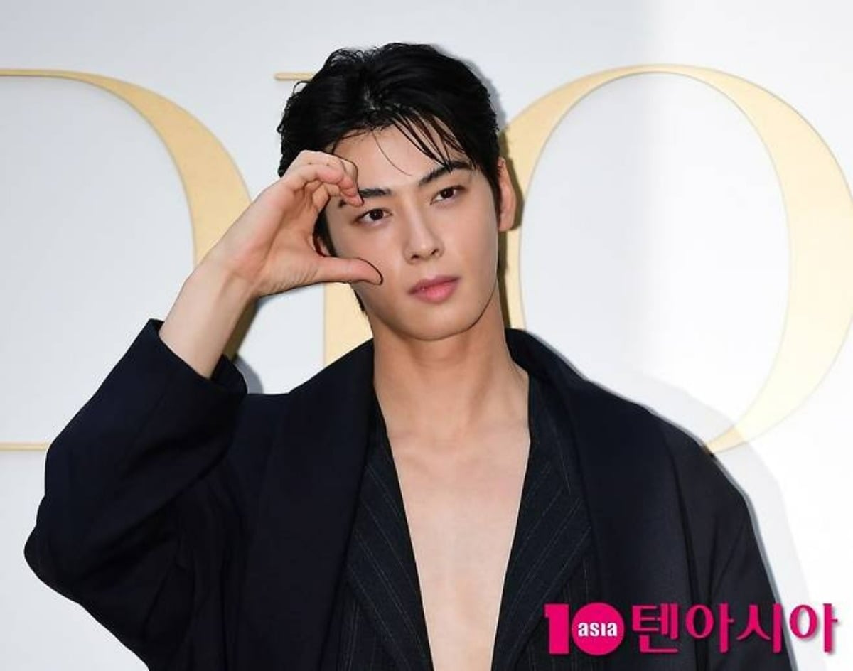 가수 겸 배우 차은우가 한 행사장에 참석해 취재진 앞에서 포즈를 취하고 있다. / 사진=텐아시아DB