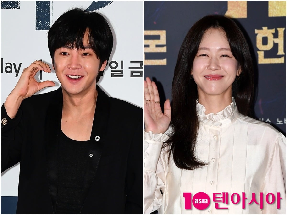 배우 장근석과 경수진이 공식 행사에서 각자 포즈를 취하고 있다./사진=텐아시아DB