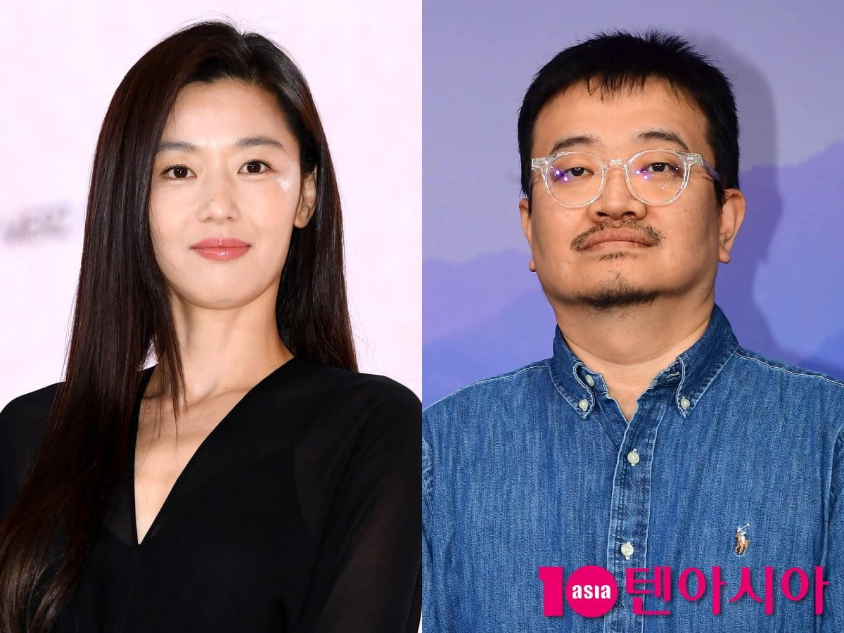 영화 '군체'를 함께 작업한 배우 전지현과 연상호 감독. / 사진=텐아시아DB