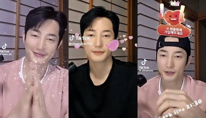 틱톡 라이브 중인 배우 박시후 / 사진=틱톡 라이브 캡쳐
