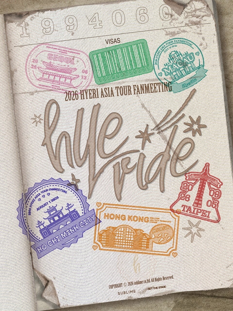 혜리가 2026년 아시아 팬미팅 투어로 국내외 팬들과 재회를 이어간다./사진제공=써브라임