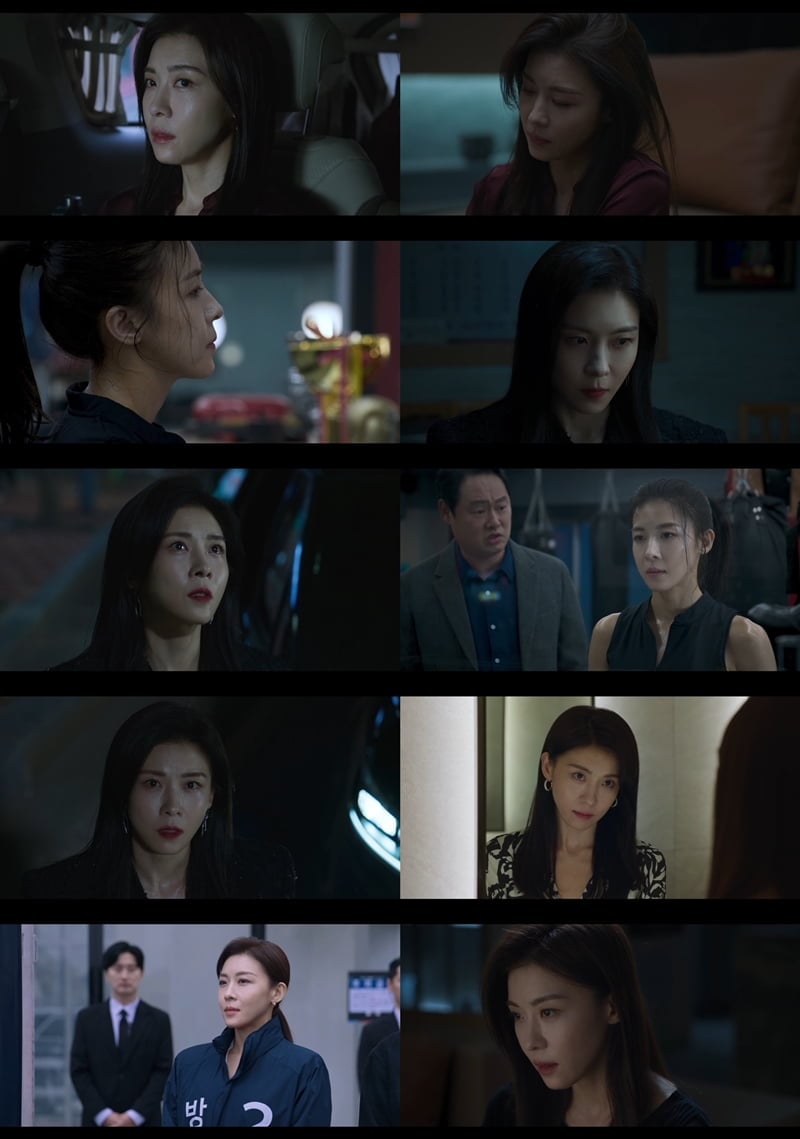 ENA ‘클라이맥스’ 하지원이 지옥에서 천신만고 끝에 생존하며 처절한 ‘퀸의 귀환’을 알렸다. / 사진 제공=ENA ‘클라이맥스’