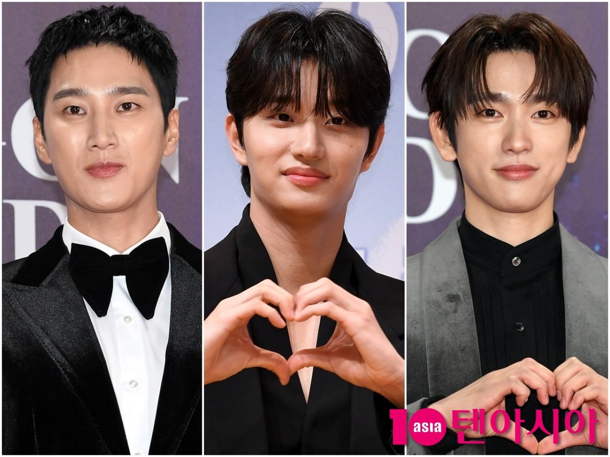 안보현, 김재원, 박진영이 공식석상에 각자 참석해 포즈를 취하고 있다./사진=텐아시아DB