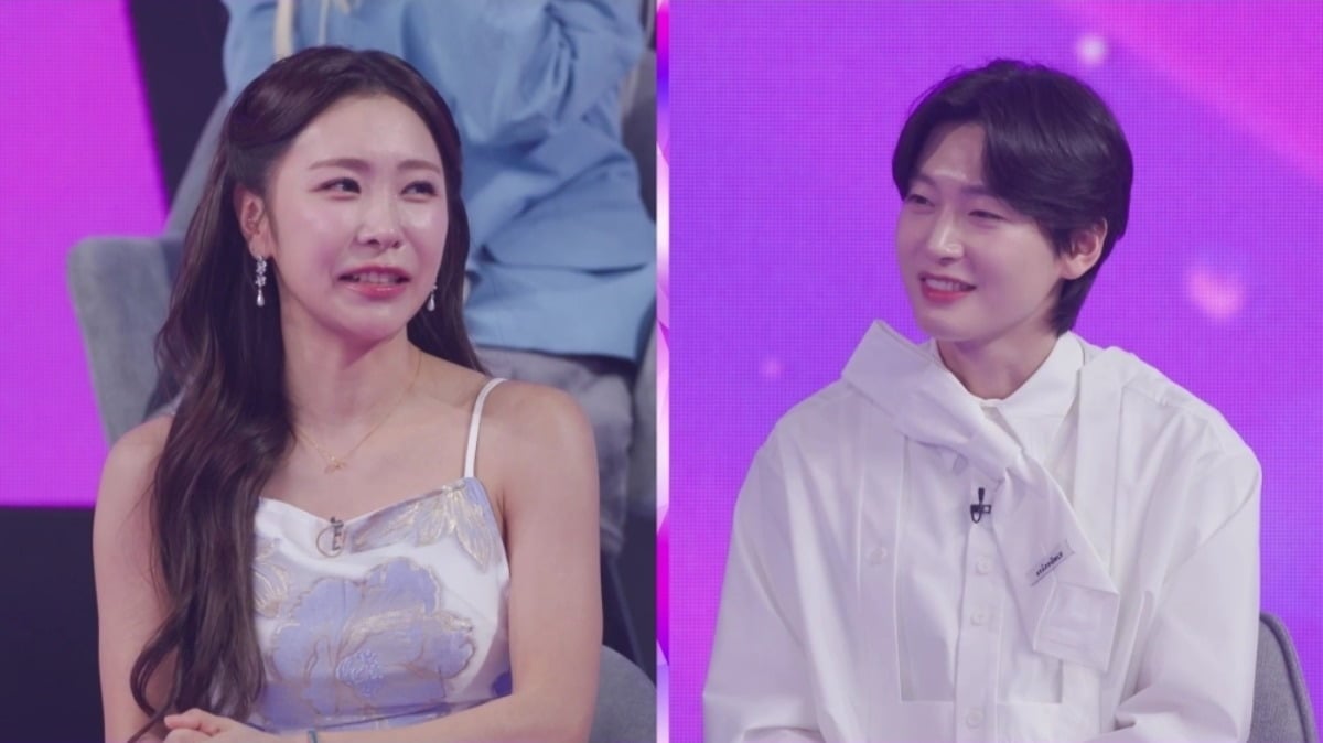 허찬미가 김용빈에게 자신에게 누표했는지 묻는다. / 사진제공=TV CHOSUN '미스트롯4 토크콘서트'