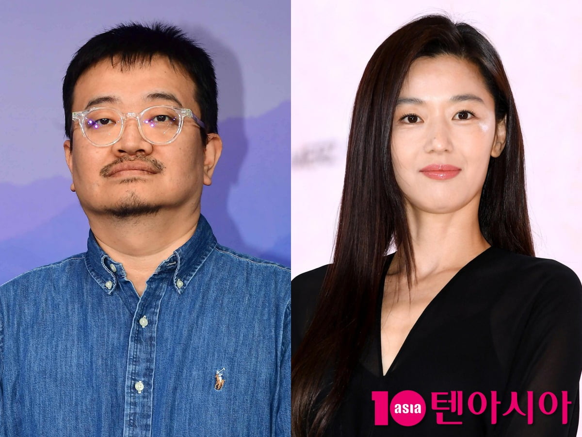 영화 '군체'의 연상호 감독과 주인공 전지현. / 사진=텐아시아DB