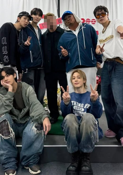 격투기 선수 출신 추성훈이 방탄소년단 멤버들과 만났다. / 사진=추성훈 SNS