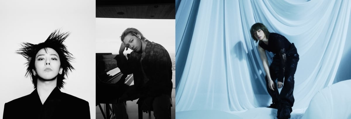 빅뱅 지드래곤, 태양, 대성/ 사진 제공=갤럭시코퍼레이션, 더블랙레이블, 알앤디컴퍼니