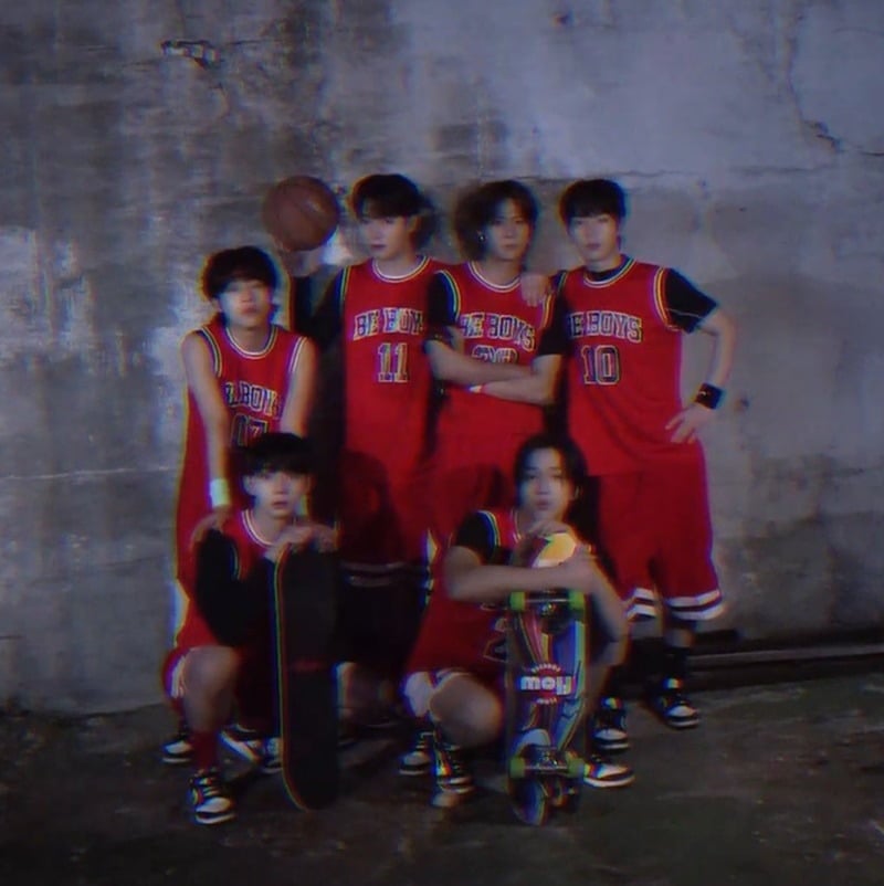 지난해 6월 데뷔한 신예 보이그룹 비보이즈(BE BOYS)가 '슬램덩크'로 멈추지 않는 순간을 예고했다./사진제공=오크컴퍼니
