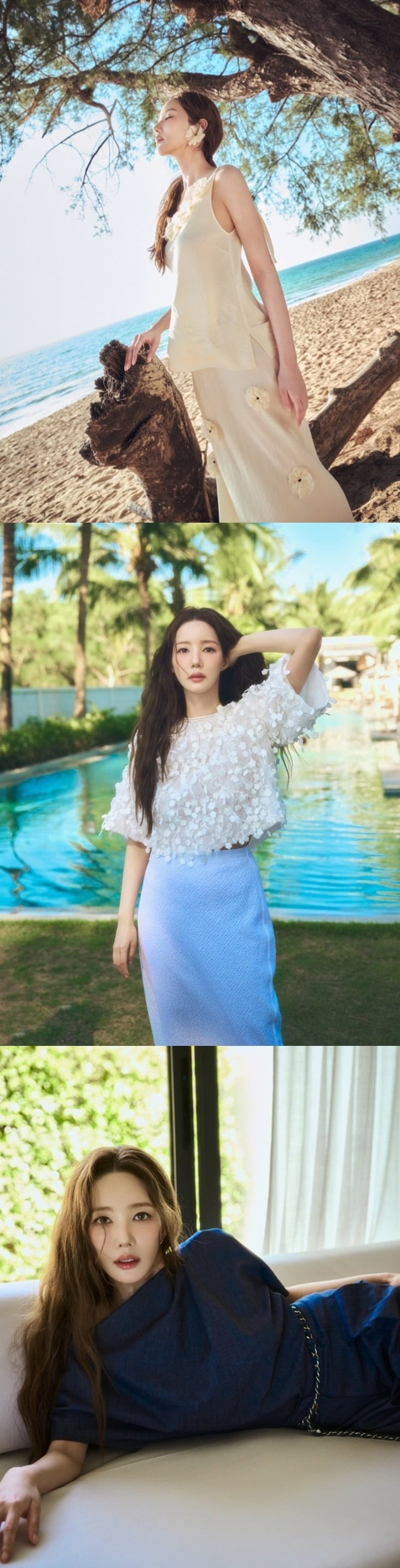 배우 박민영이 화보 촬영장에서 미모를 뽐내고 있다./사진=다름엔터테인먼트 & 그림공작소