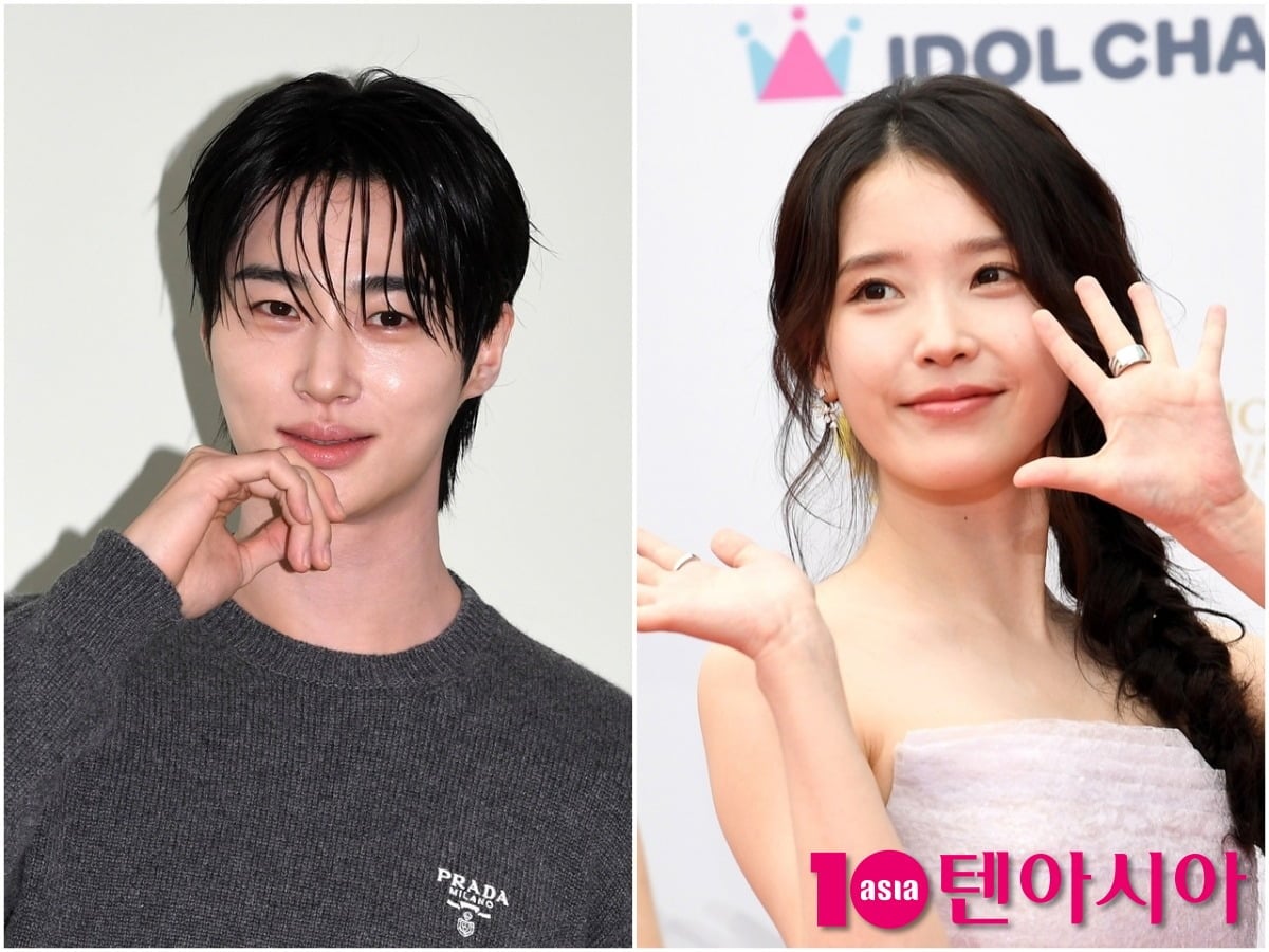 변우석과 아이유가 각 공식 행사에 참석해 포즈를 취하고 있다./사진=텐아시아DB