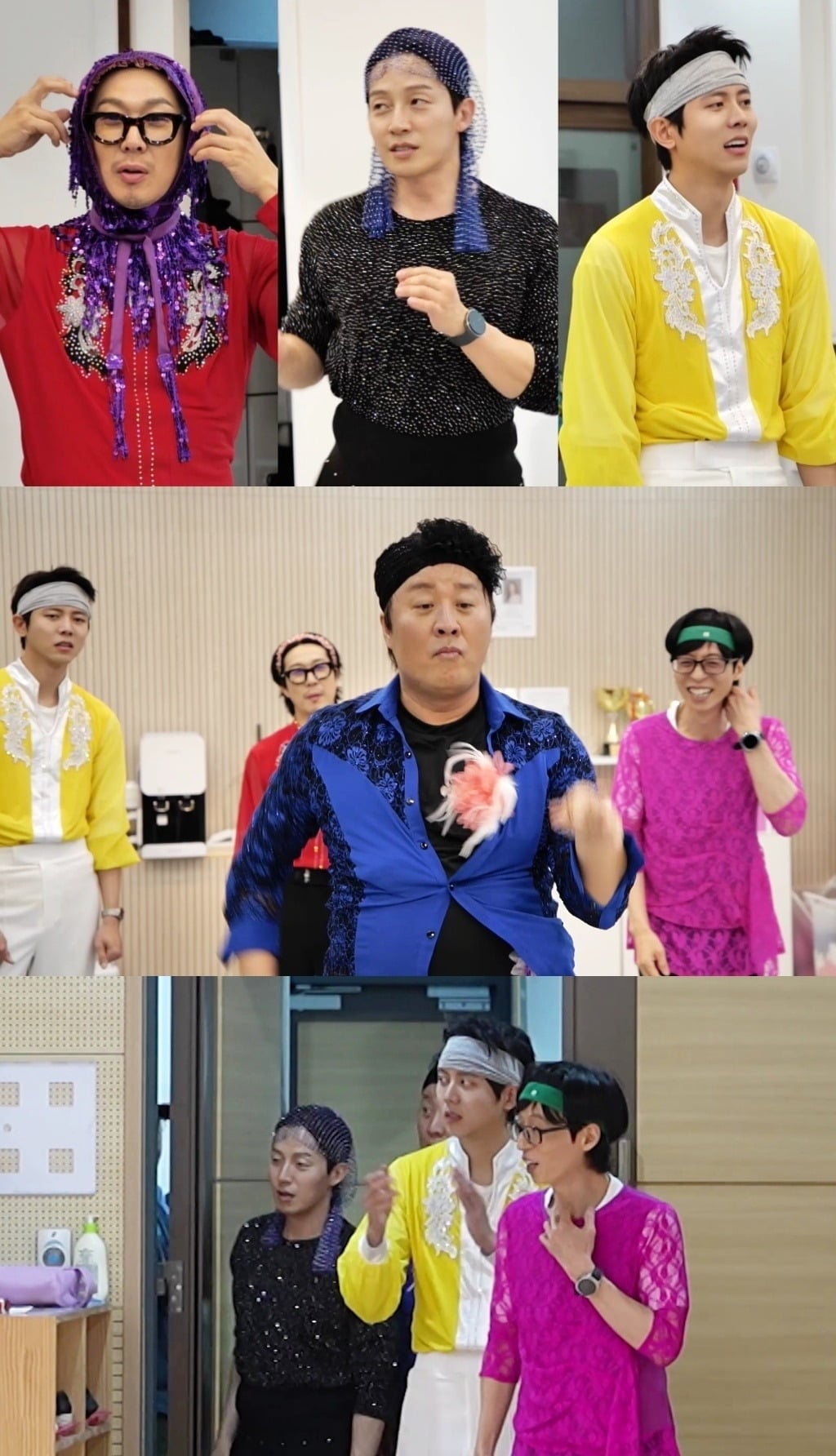 '놀면 뭐하니?' 멤버들이 신명 나게 몸을 흔들며 수상한 작전을 수행한다./사진제공=MBC