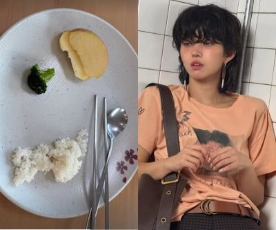 '44kg' 전소연, 참새도 놀랄 '새모이 식단'…접시에 여백이 더 많아