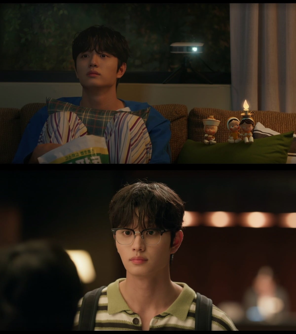 김재원이 '유미의 세포들 시즌3'에서 '신순록' 역으로 기분 좋은 설렘을 안기고 있다./사진=티빙, tvN 방송 화면 캡처