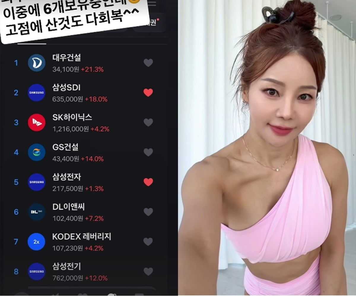 가수 미나가 주식 상승을 자랑하고 있다. / 사진=미나 SNS