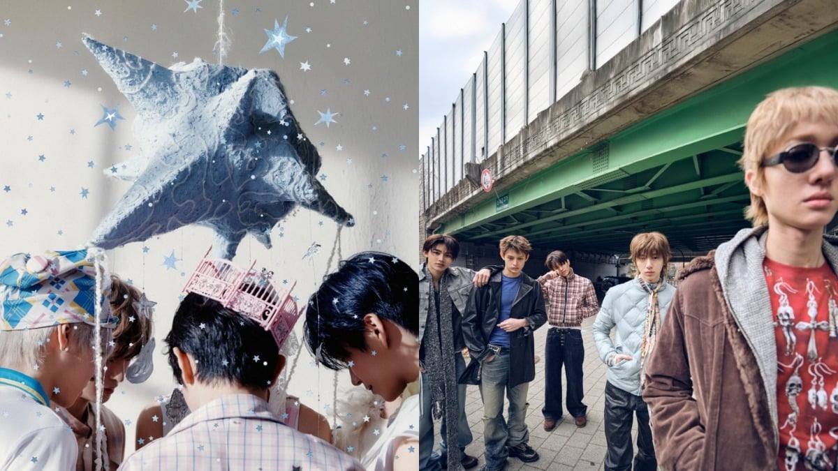 (좌) 그룹 NCT WISH의 'Ode to Love' 컨셉 포토 제공: SM 엔터테인먼트 (우) 그룹 코르티스의  'GREENGREEN' 컨셉 포토 제공: 빅히트 뮤직