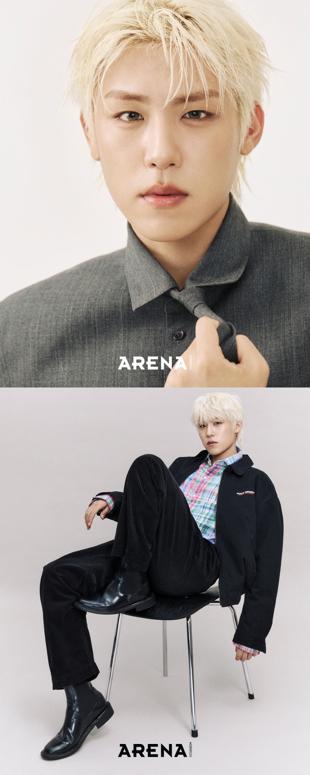 박우진의 5월호 화보가 공개됐다./사진제공=아레나옴므플러스