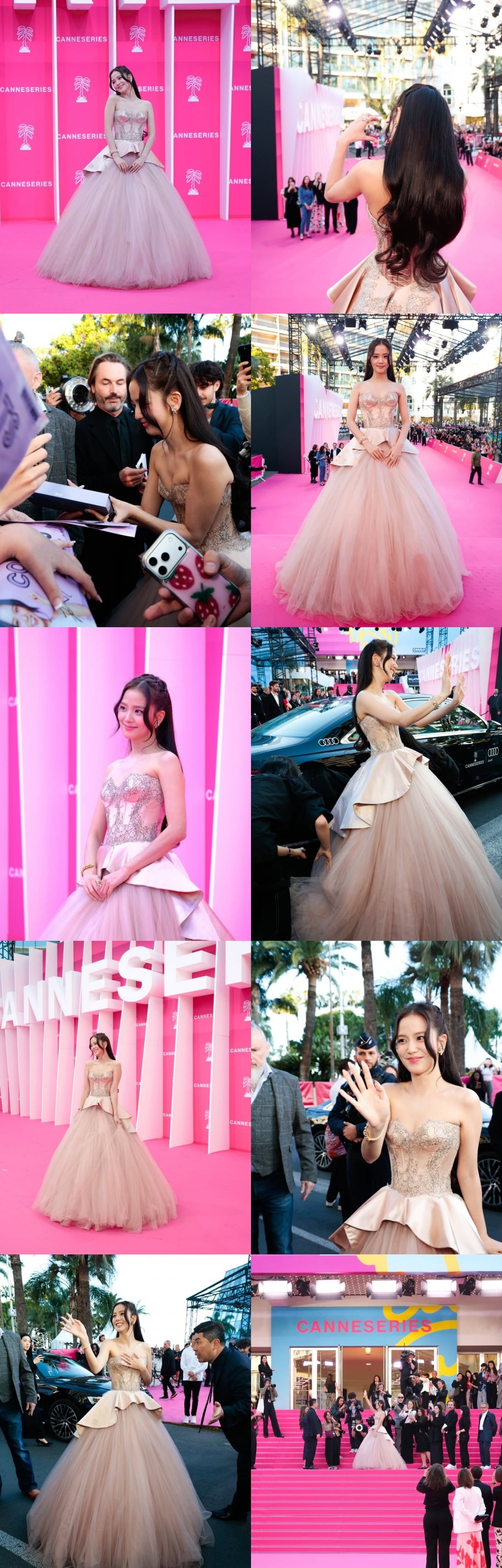 그룹 블랙핑크 멤버이자 배우 지수가 '제9회 칸 국제 시리즈 페스티벌'의 핑크카펫에 섰다. / 사진제공=칸 국제 시리즈 페스티벌