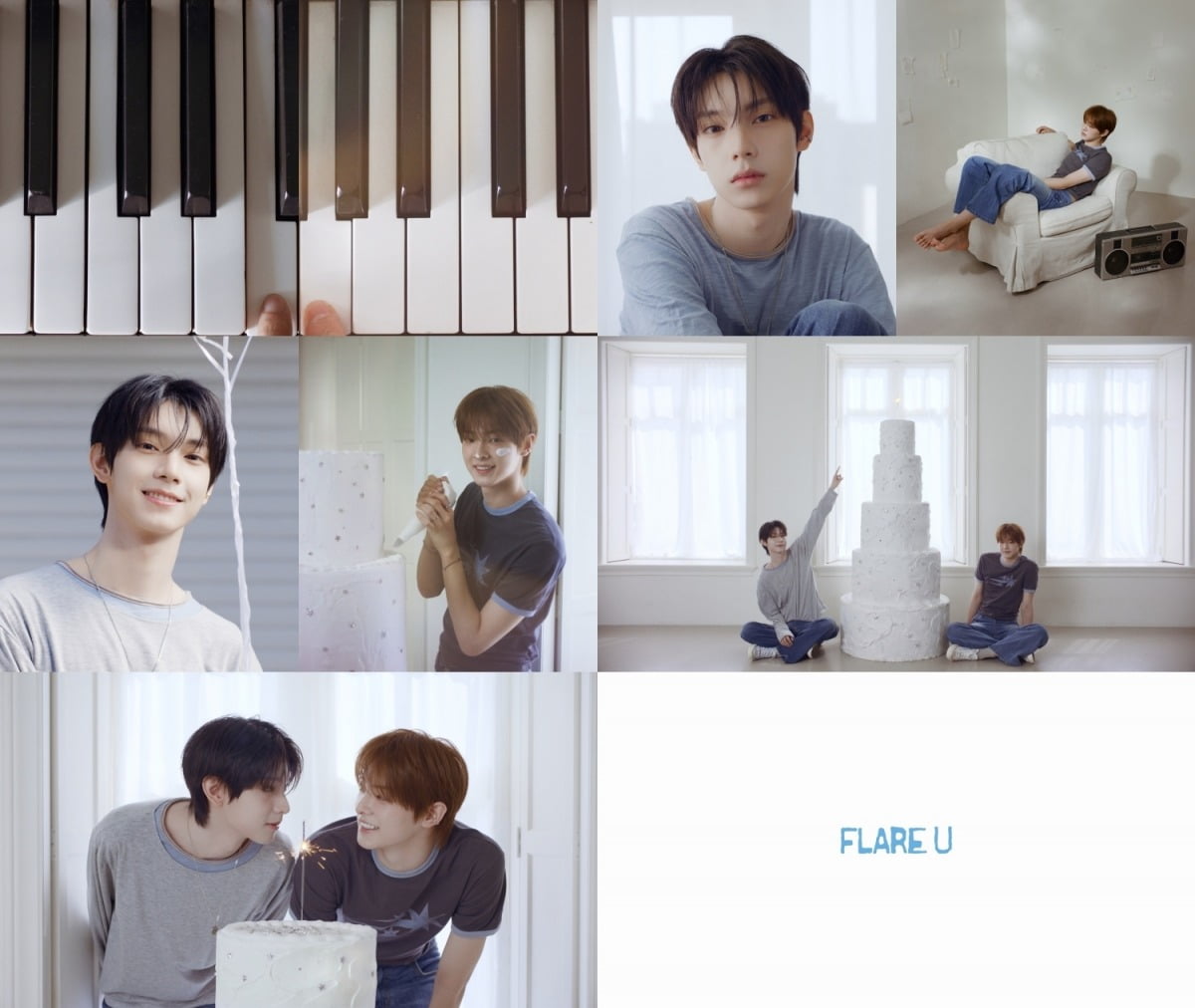 그룹 플레어 유(FLARE U)가 인트로덕션 필름을 공개하며 청춘 서사의 서막을 제대로 열었다./사진=FNC