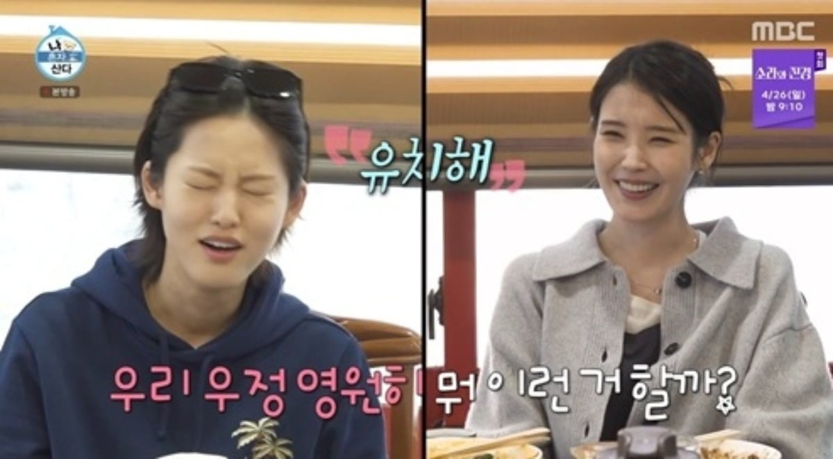 2008년 데뷔한 아이유가 배우 유수빈의 친구로 '나 혼자 산다'에 출연해 눈길을 끌었다./사진=MBC 방송 화면 캡처