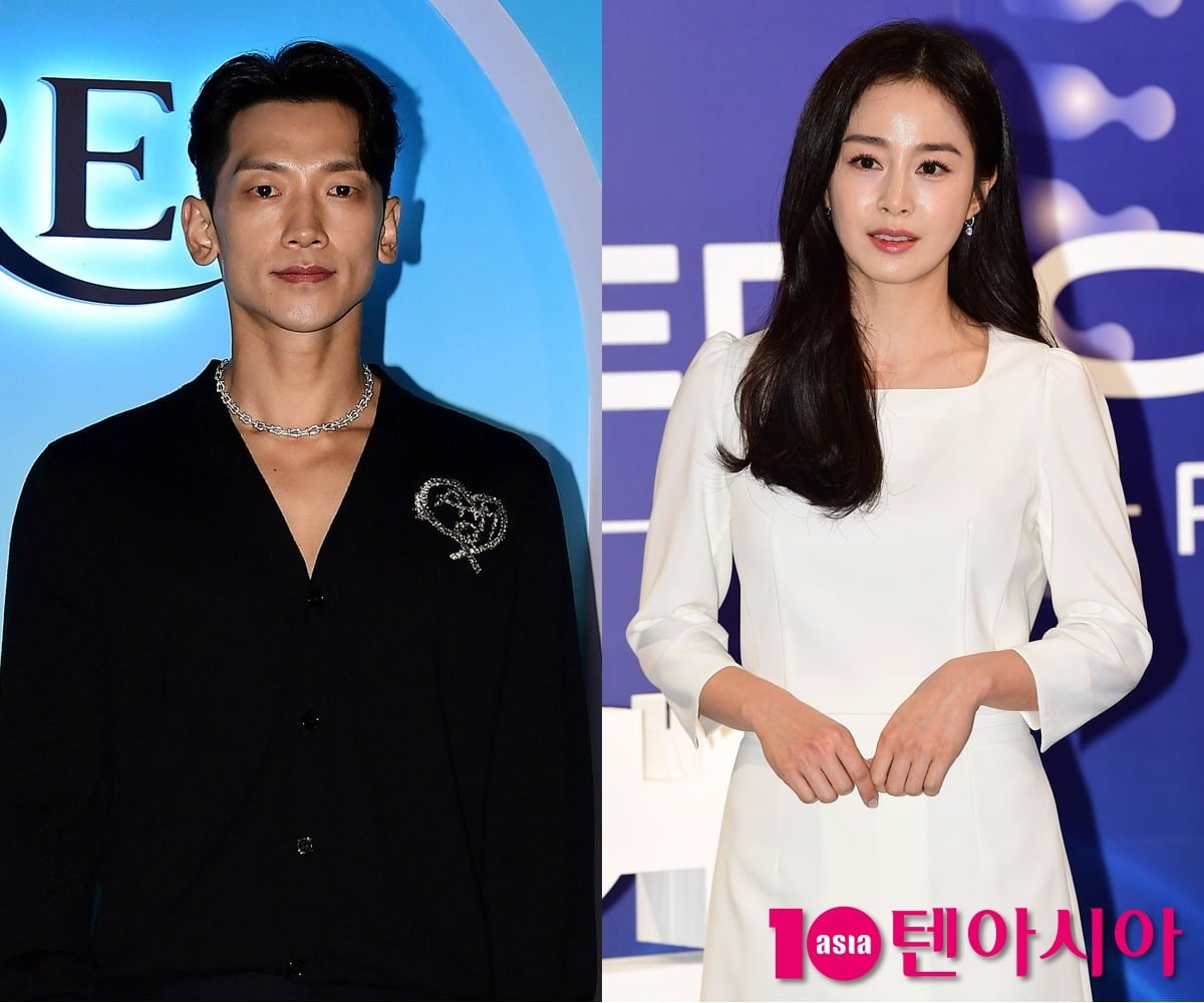 비, 김태희가 포즈를 취하고 있다./사진=텐아시아DB