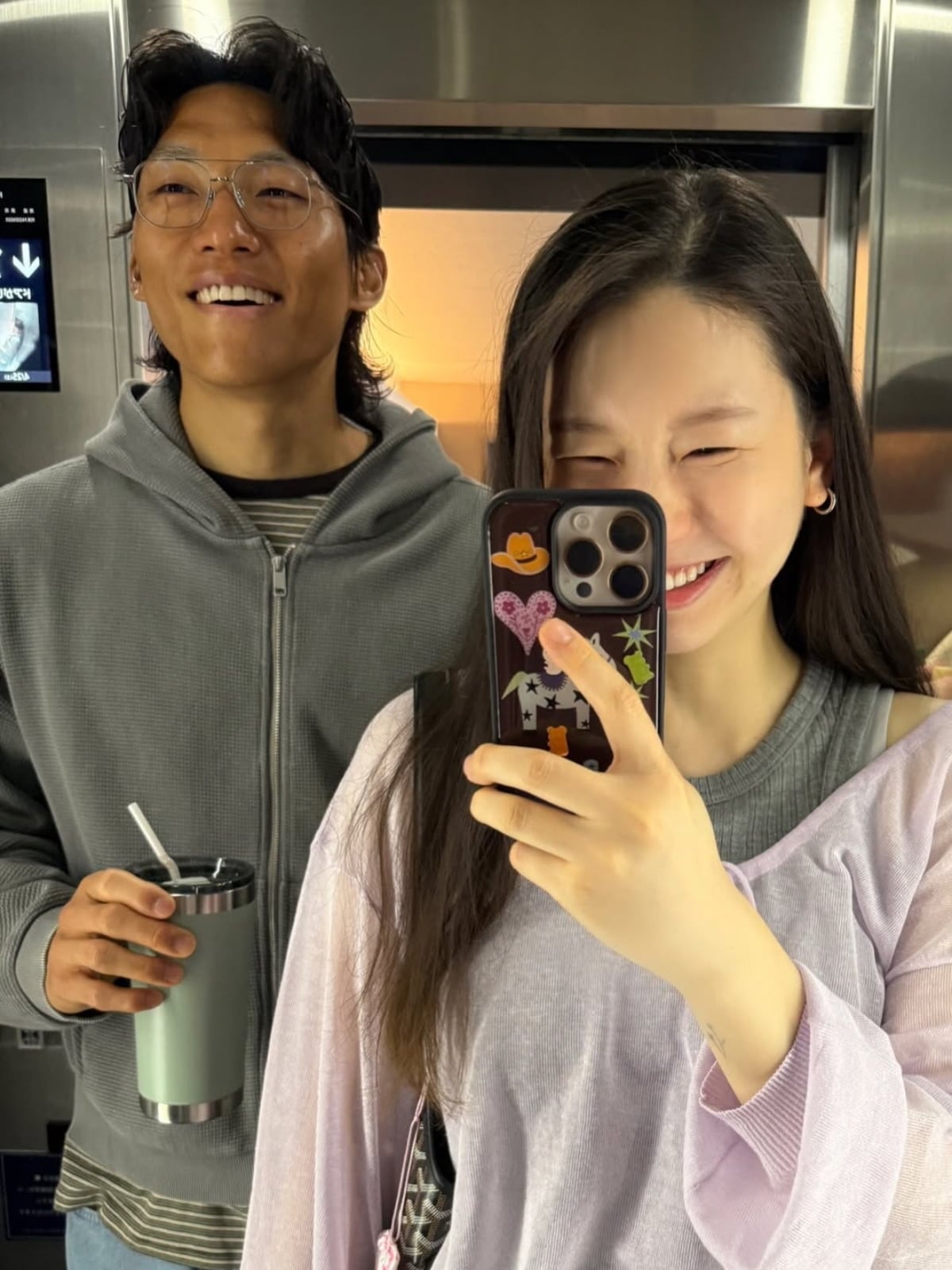 모델 김진경이 임신 중에 남편과 데이트를 즐겼다. / 사진=김진경 SNS