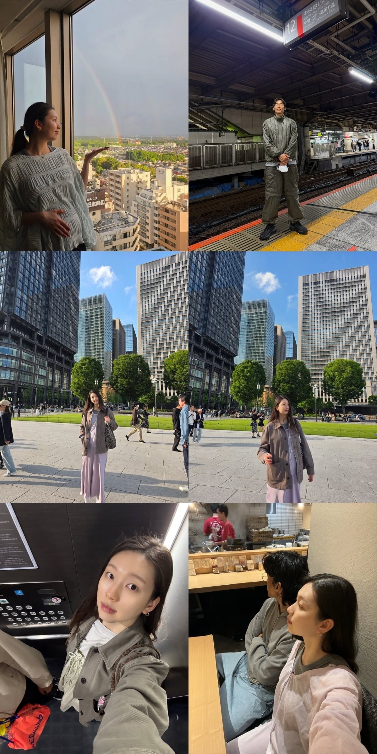 모델 김진경이 임신 중에 남편과 데이트를 즐겼다. / 사진=김진경 SNS