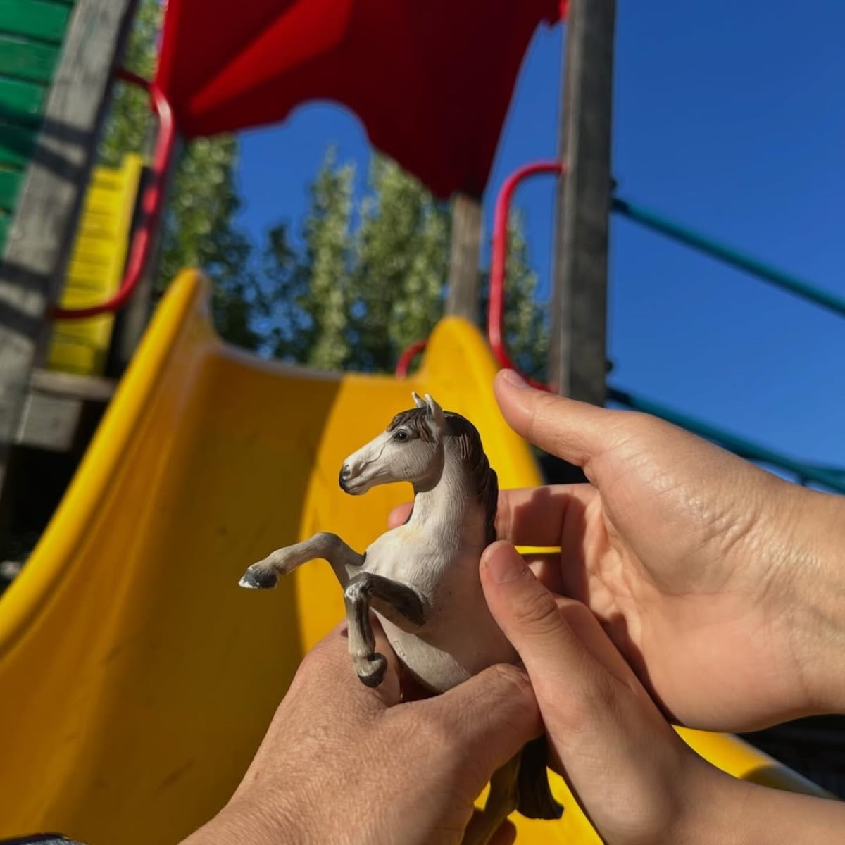 임신 중인 탕웨이가 말 피규어 사진을 공개하며 말의 해에 태어날 아이라는 사실을 짐작케 했다. / 사진=탕웨이 SNS