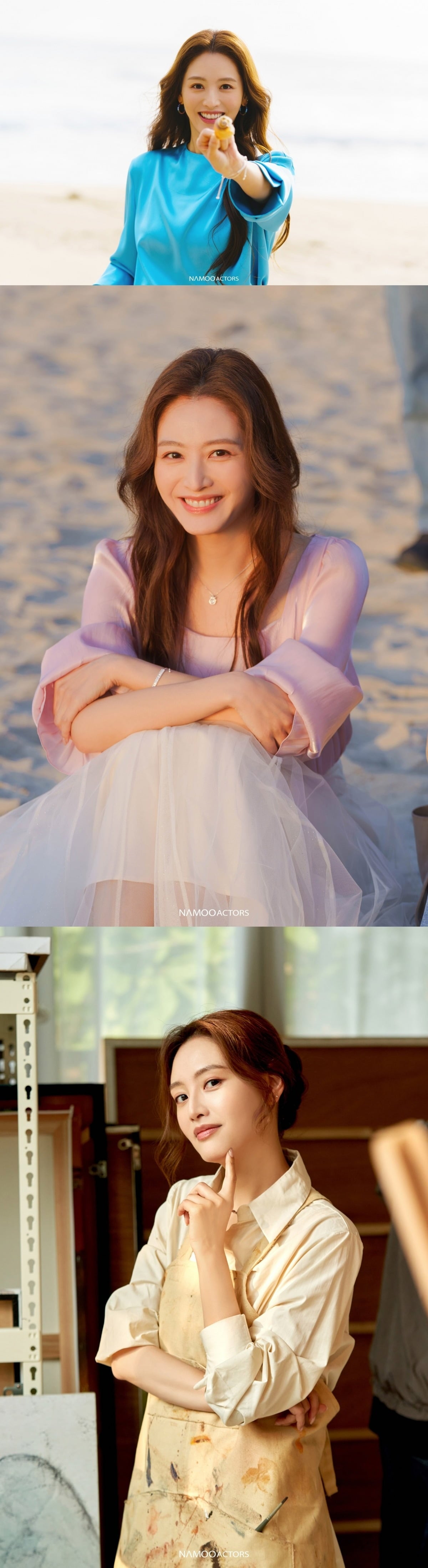 배우 김재경의 사랑스러운 모멘트가 포착됐다./사진제공=나무엑터스