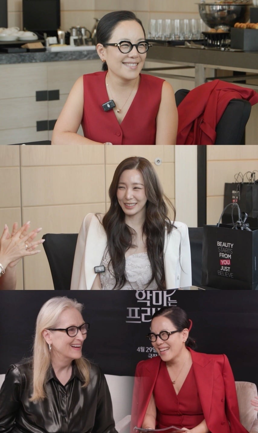 '전지적 참견 시점'에서 'K-뷰티 대모' 정샘물과 '할리우드 레전드' 메릴 스트립, 앤 해서웨이의 역사적인 만남이 공개된다./사진제공=MBC